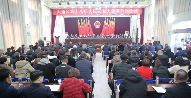大通区第十八届人民代表大会第三次会议胜利闭幕