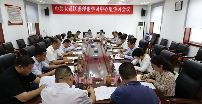 中共大通区委理论学习中心组2025年第7次集体学习会议召开